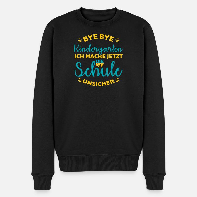 Kita Abgänger Schulkind Einschulung Kindergarten - Männer Premium Bio Pullover - Schwarz