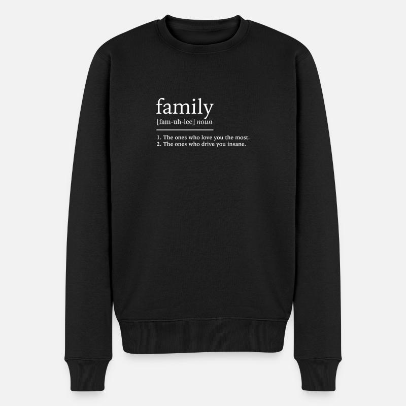 famille - Pull Premium bio Homme - noir
