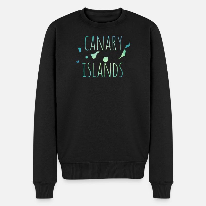 Canary Islands - Männer Premium Bio Pullover - Schwarz