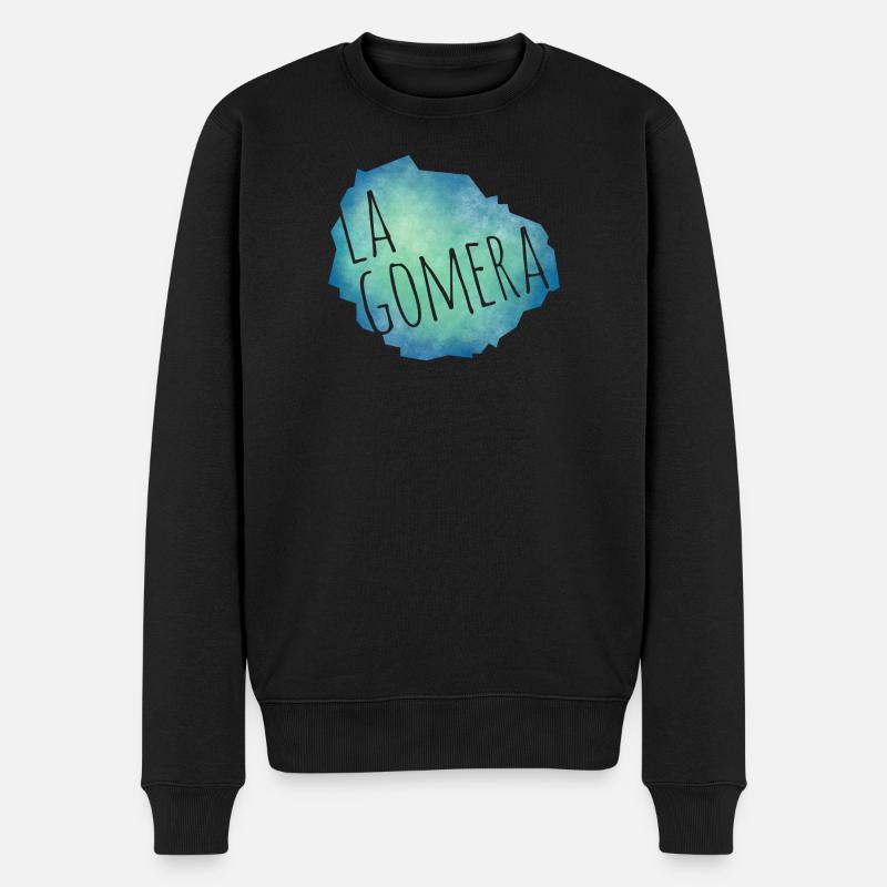 La Gomera - Männer Premium Bio Pullover - Schwarz