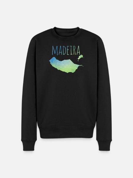 Madeira - Männer Premium Bio Pullover - Schwarz