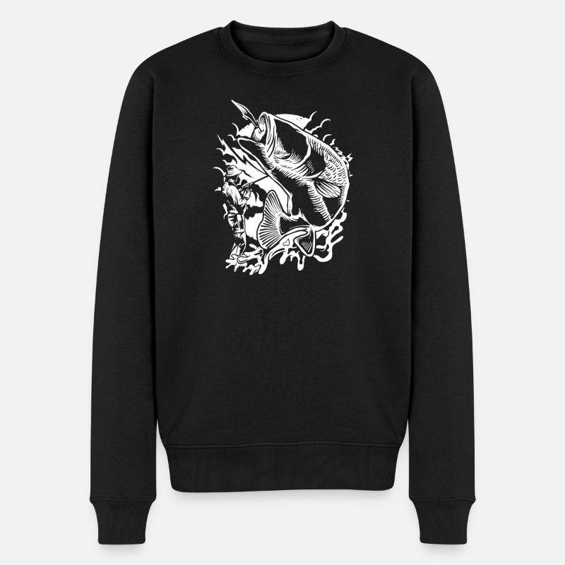 Fischer-T-Shirt - Männer Premium Bio Pullover - Schwarz