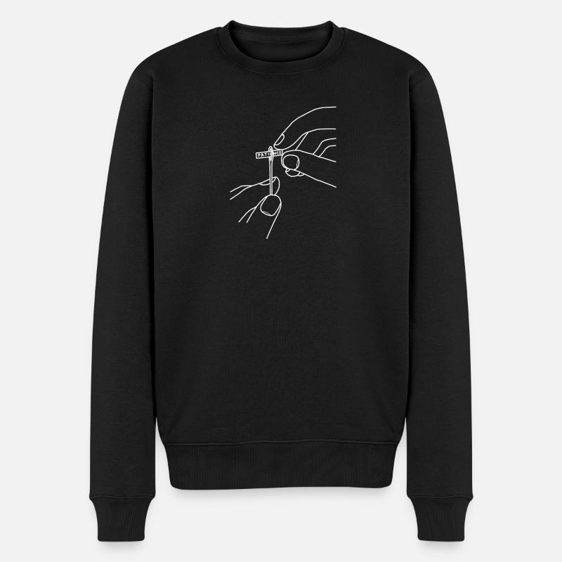 Geduld style trendy cool - Männer Premium Bio Pullover - Schwarz