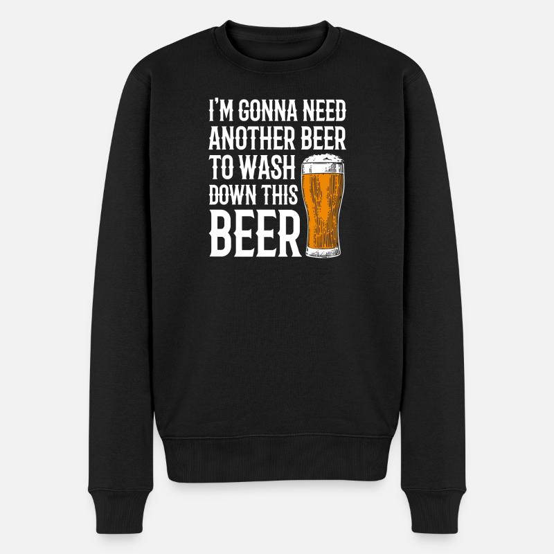 Lustiges Bier Shirt - Männer Premium Bio Pullover - Schwarz