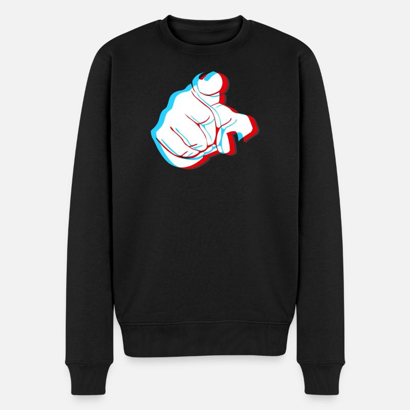 Je vous veux - doigt 3D - Pull Premium bio Homme - noir