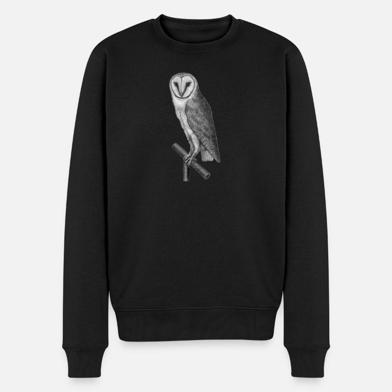 Hibou - Pull Premium bio Homme - noir