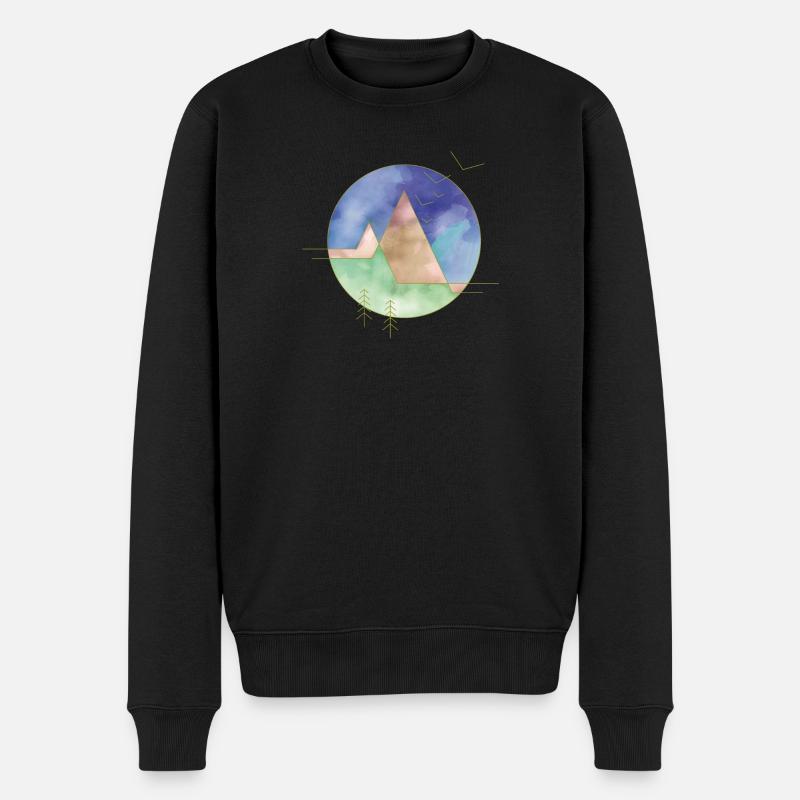 Nature abstraite - Pull Premium bio Homme - noir
