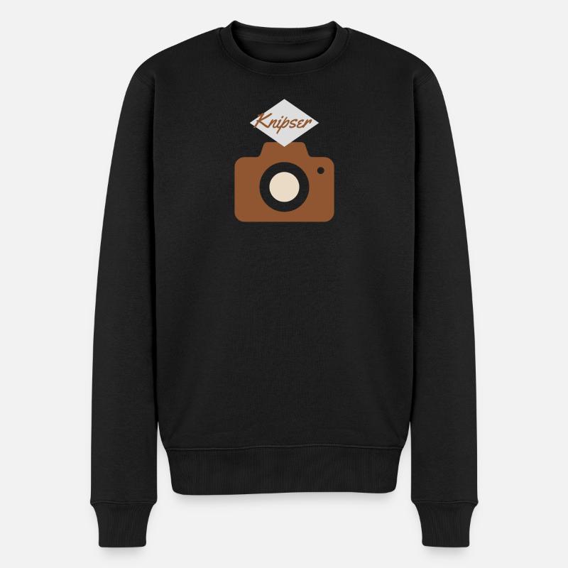 Knipser Kamera Emblem - Männer Premium Bio Pullover - Schwarz