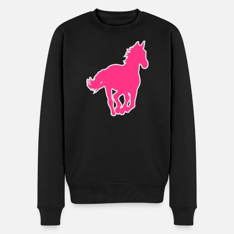 Un cheval - Pull Premium bio Homme - noir