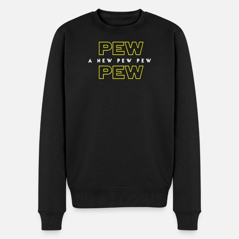 Eine neue Pew Pew - Männer Premium Bio Pullover - Schwarz