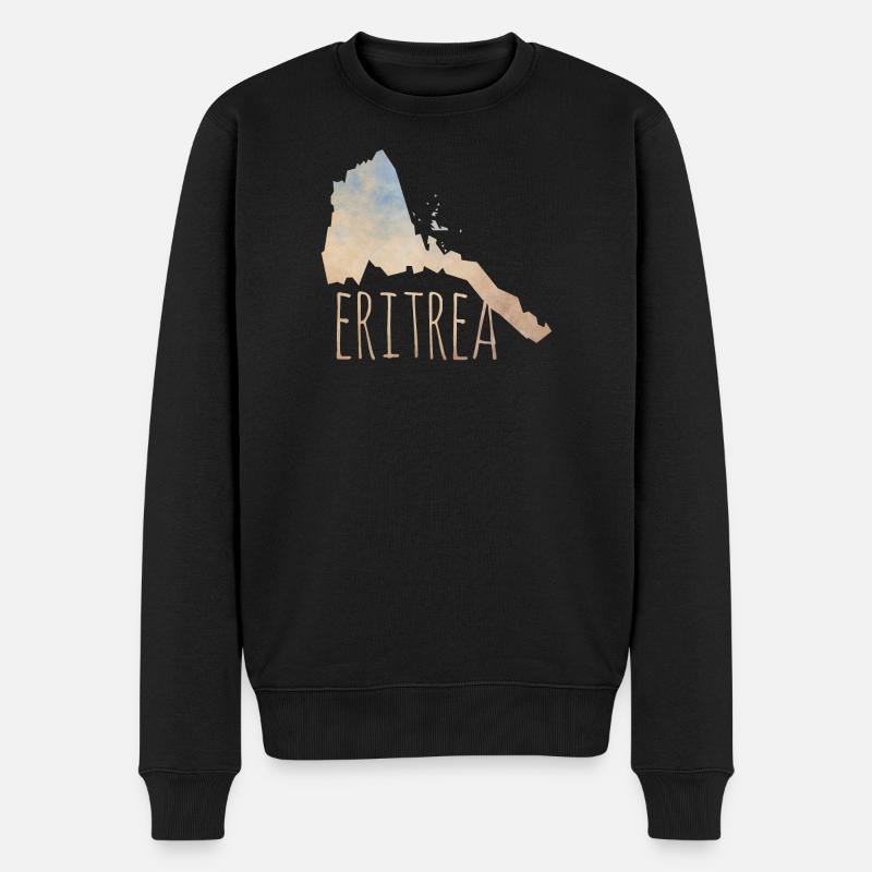 Eritrea - Männer Premium Bio Pullover - Schwarz