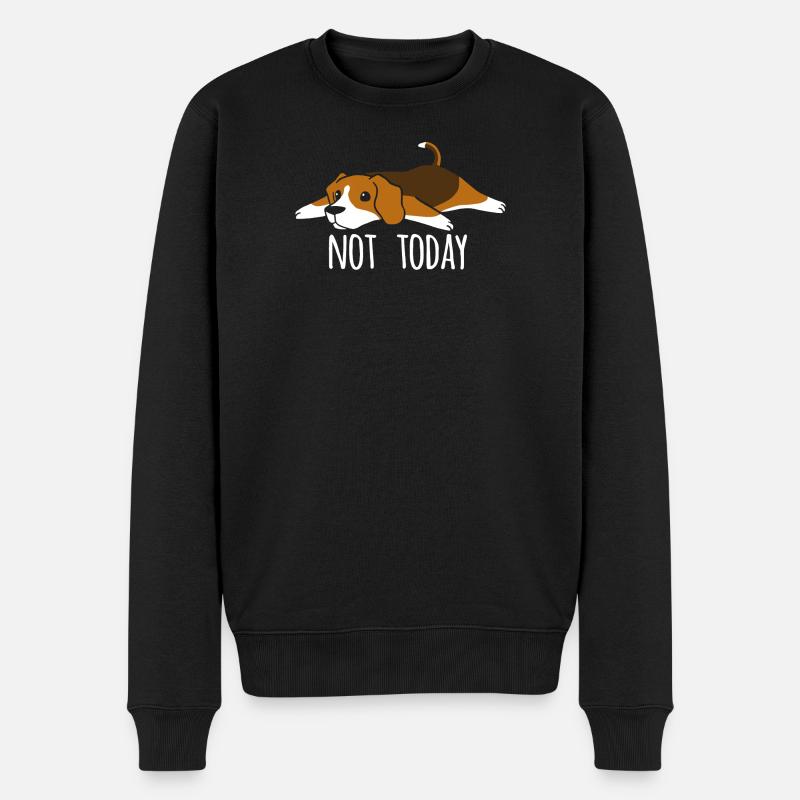 Pas aujourd'hui Beagle Shirt - Pull Premium bio Homme - noir