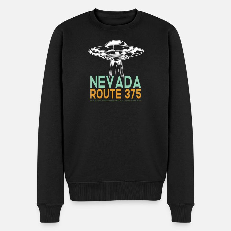 OVNI - Nevada Route 375 - Pull Premium bio Homme - noir