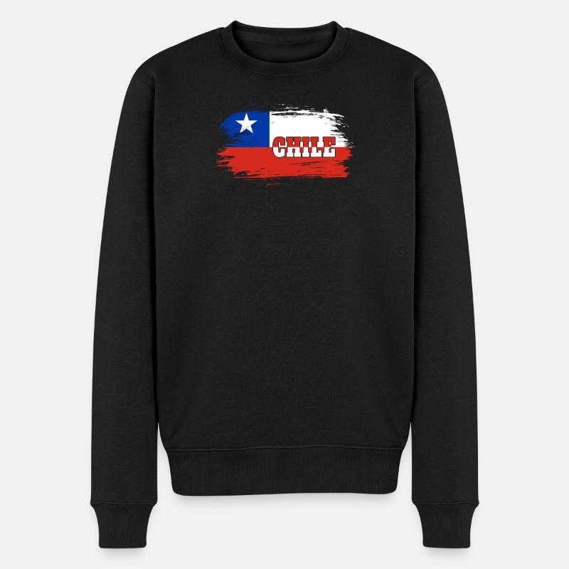 Drapeau chili / Cadeau drapeau national - Pull Premium bio Homme - noir