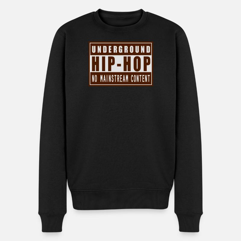 U-Hip-Hop - Männer Premium Bio Pullover - Schwarz