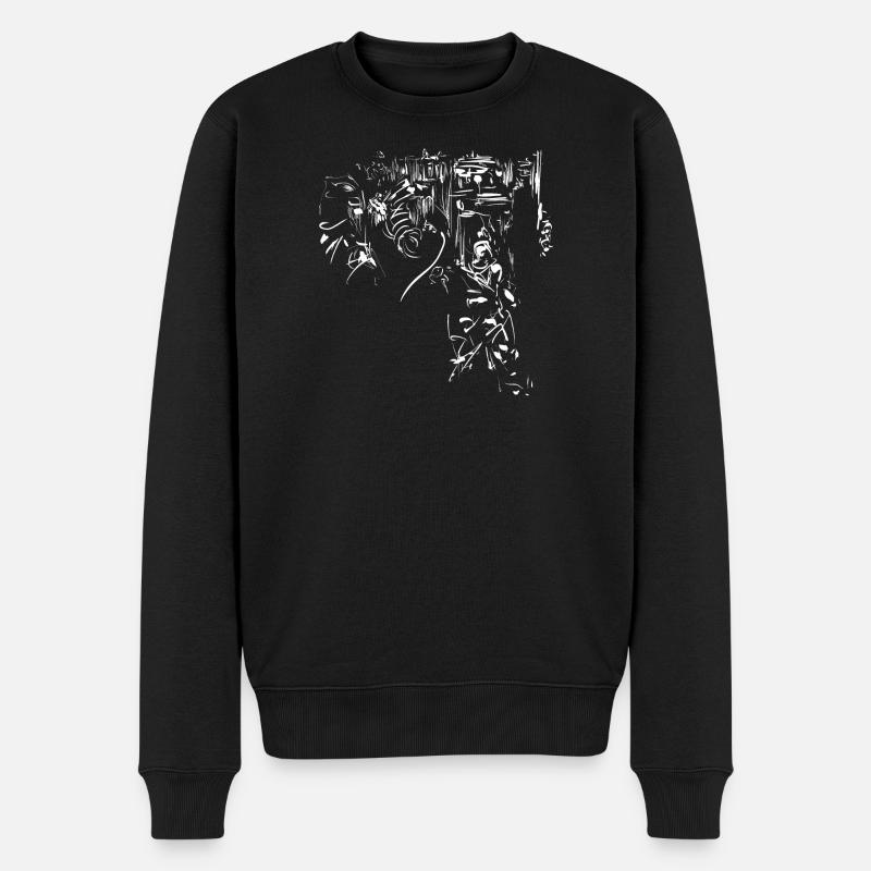 Tribal Stadt / Design Hintergrund Element - Männer Premium Bio Pullover - Schwarz