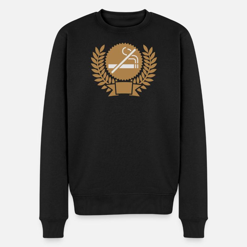Nichtraucher seit - Männer Premium Bio Pullover - Schwarz