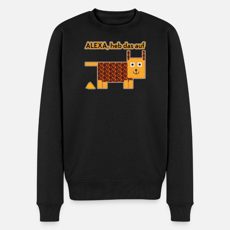 Alexa, heb das auf! - Männer Premium Bio Pullover - Schwarz