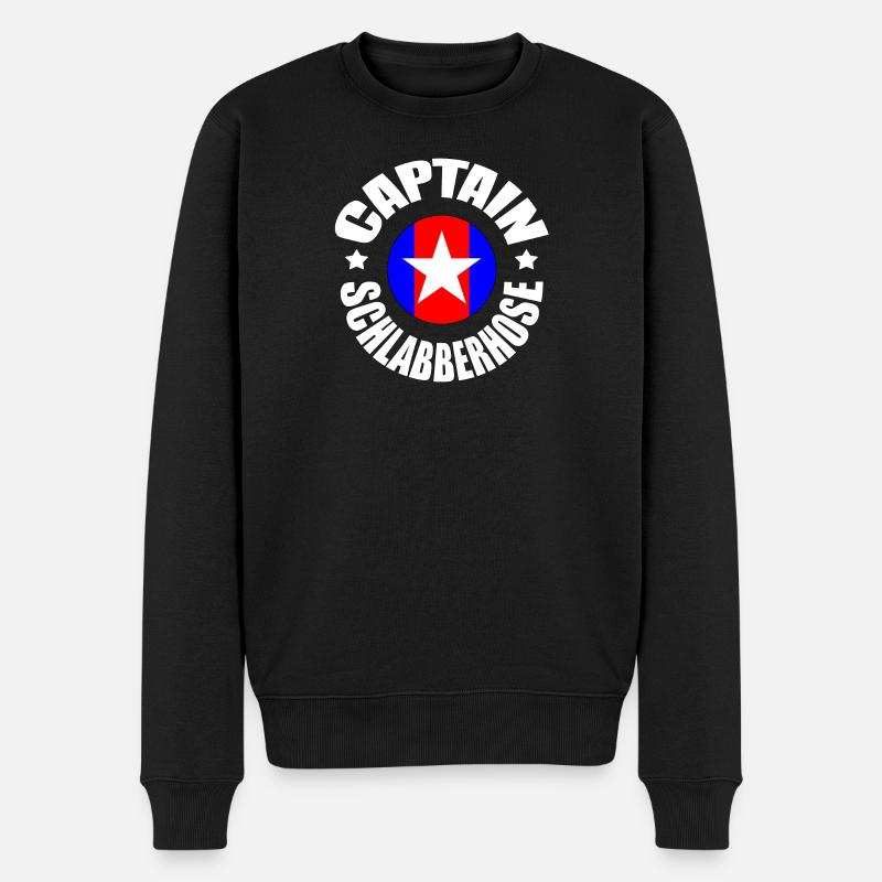 CAPTAIN SCHLABBERHOSE Geschenk - Männer Premium Bio Pullover - Schwarz