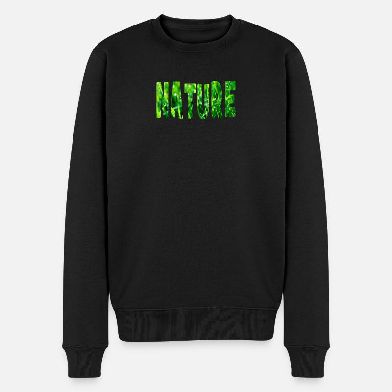 nature - Männer Premium Bio Pullover - Schwarz