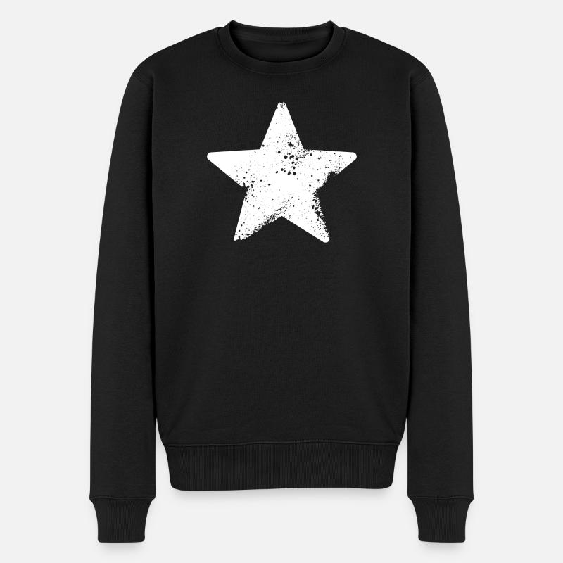 stern himmel star splatter - Männer Premium Bio Pullover - Schwarz