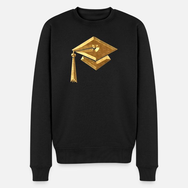 Studentenhut - Männer Premium Bio Pullover - Schwarz