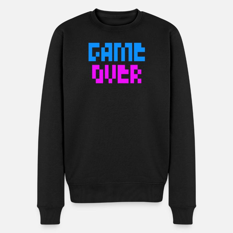 Game Over - Männer Premium Bio Pullover - Schwarz