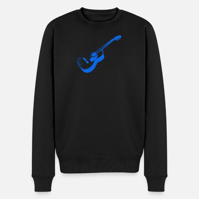 Impression de guitare acoustique astucieuse - Pull Premium bio Homme - noir