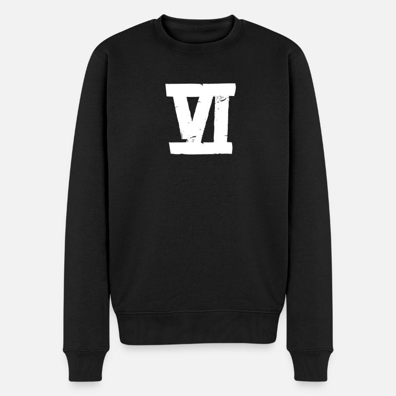 Six - ruban VI - Pull Premium bio Homme - noir
