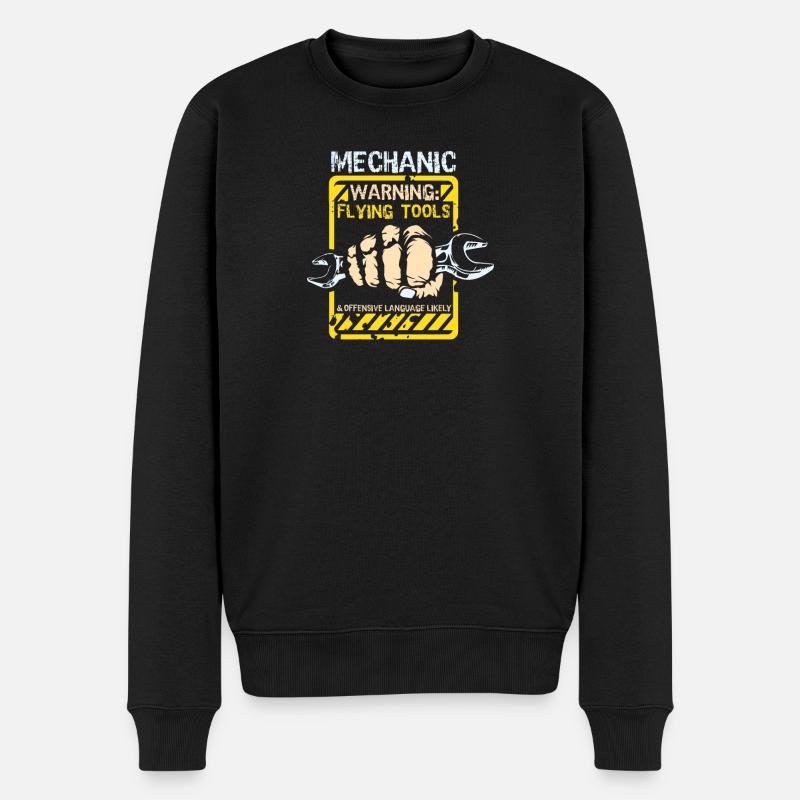 Mechaniker - Männer Premium Bio Pullover - Schwarz