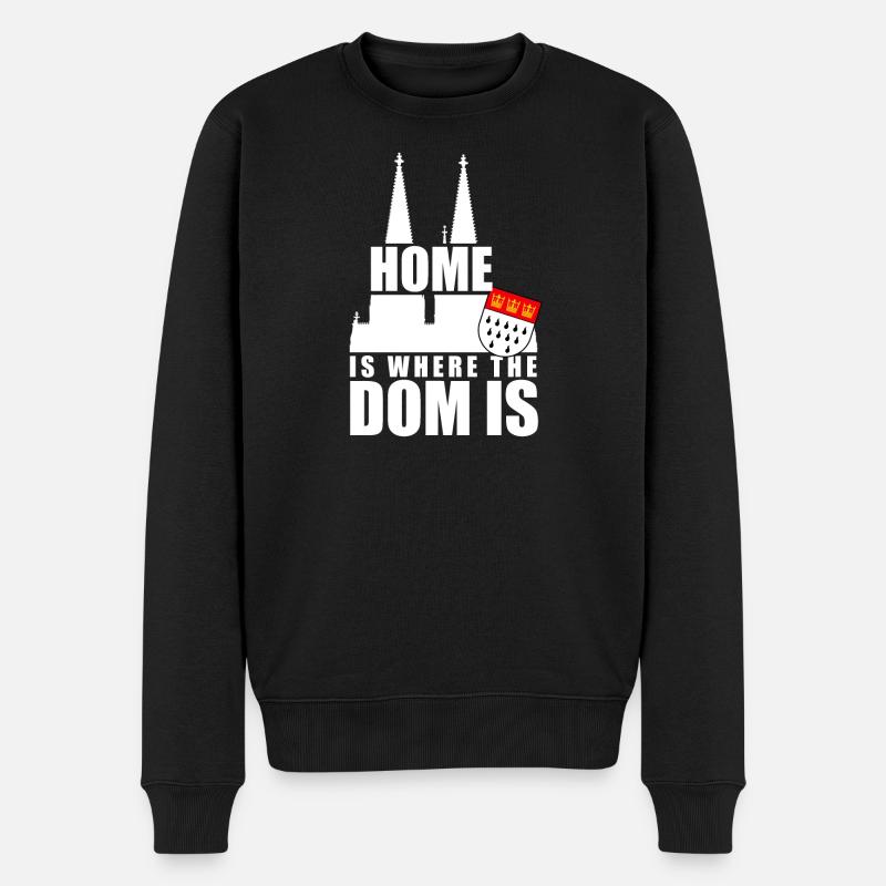 Köln Home Is Where The Dom Is Kölner Karneval Köln - Männer Premium Bio Pullover - Schwarz