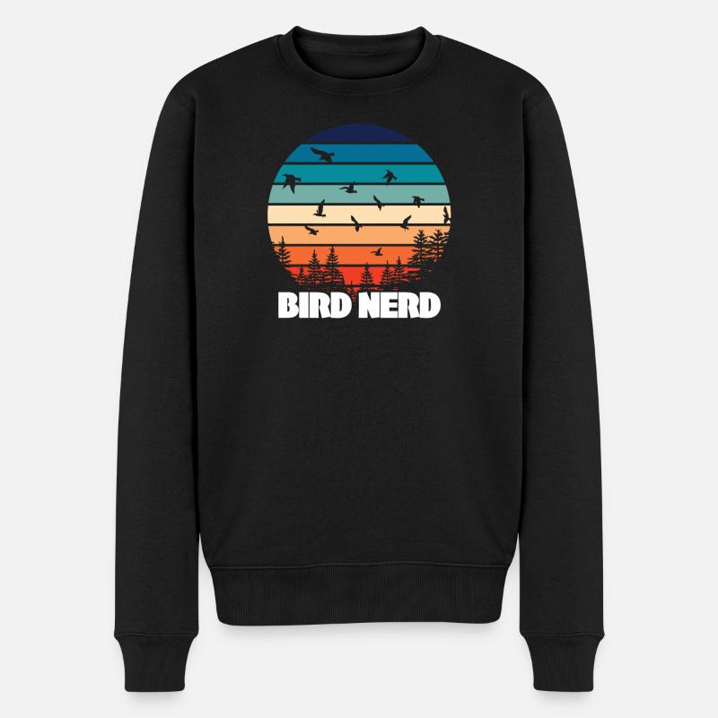 Vogelbeobachtung Vogel Nerd - Männer Premium Bio Pullover - Schwarz
