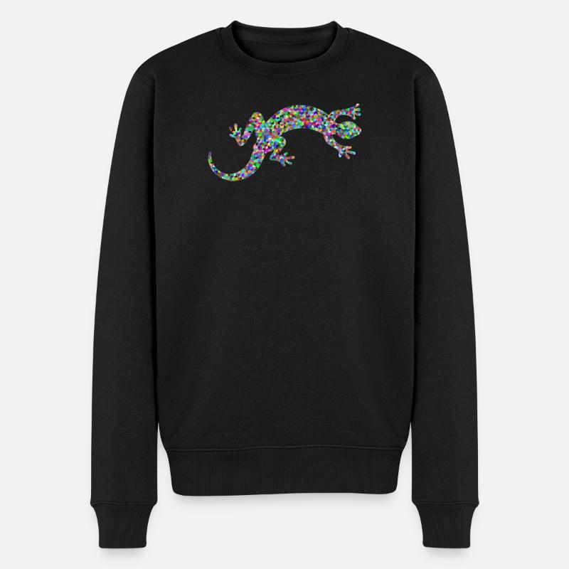 Gecko, Salamander, patterncontest - Männer Premium Bio Pullover - Schwarz