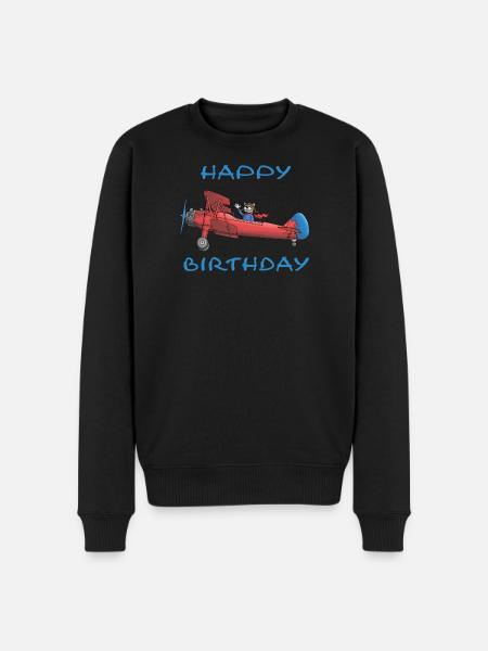 happy Birthday - Men's Premium Organic Jumper - black