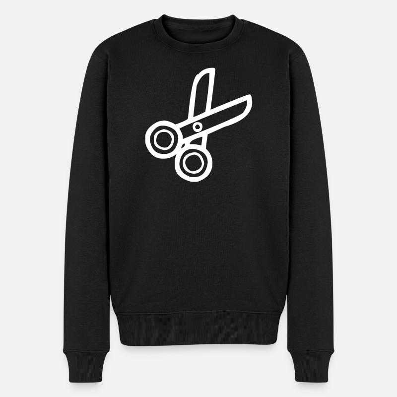 Ciseaux pour couper - Pull Premium bio Homme - noir
