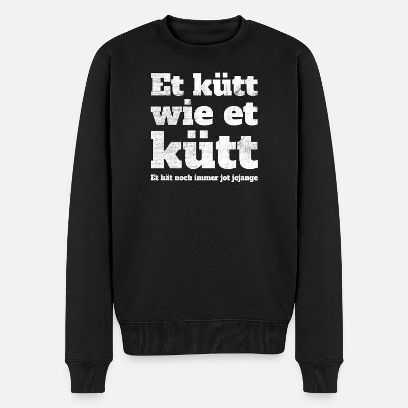 Köln Et Kütt Wie Et Kütt Kölner Grundgesetz Kölsch - Männer Premium Bio Pullover - Schwarz