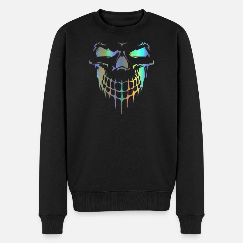 Totenkopf - Männer Premium Bio Pullover - Schwarz