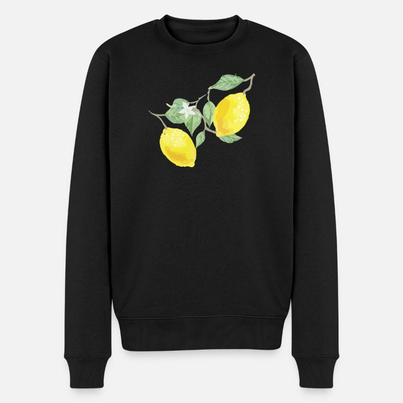 Citrons - Pull Premium bio Homme - noir