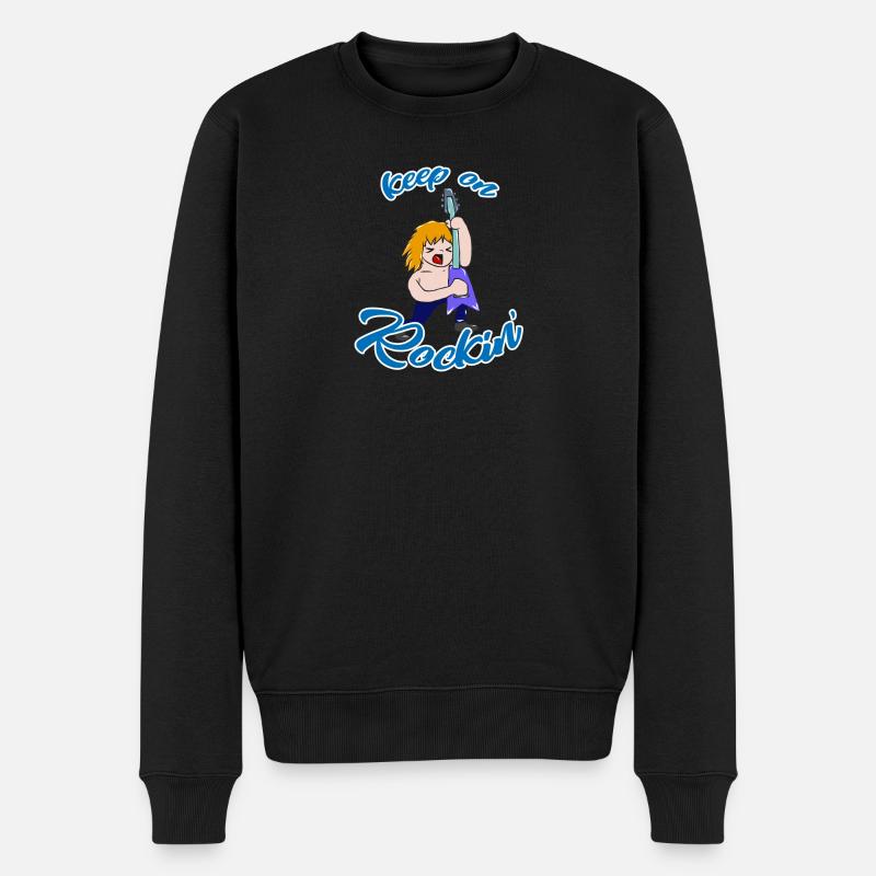 Rock 'n' Roll - Männer Premium Bio Pullover - Schwarz