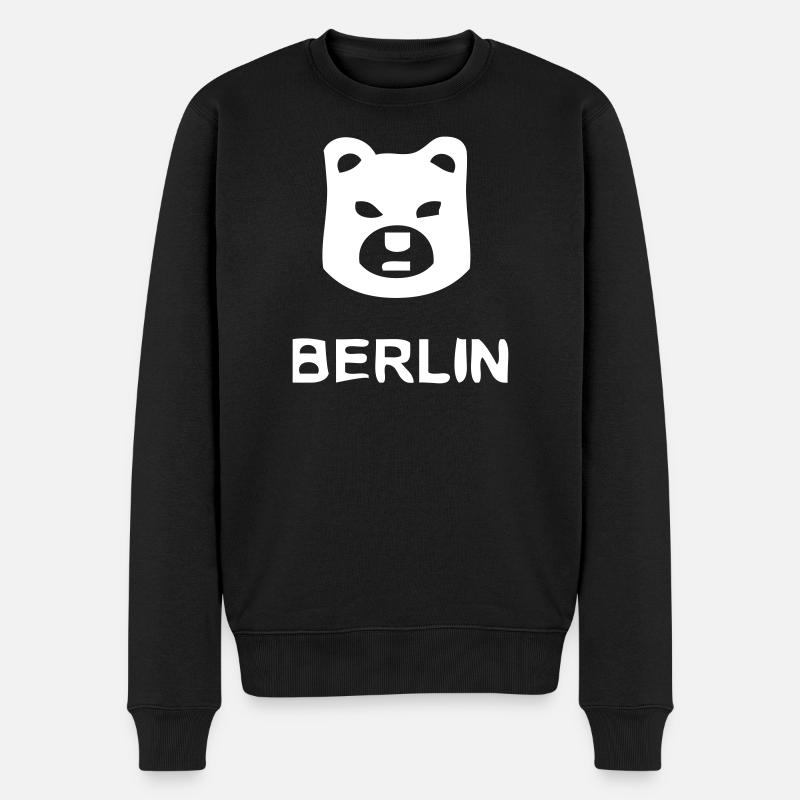 Berlin Ours - Pull Premium bio Homme - noir