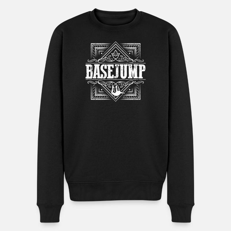 Base Jump - B.A.S.E. - Basejumper - Men's Premium Organic Jumper - black