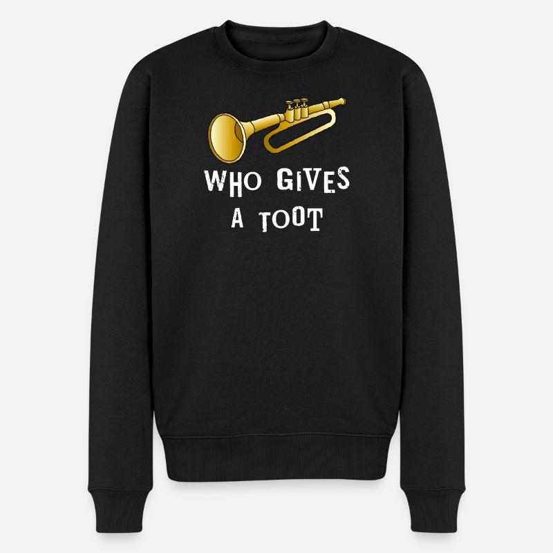 Trumpet Toot White Text - Pull Premium bio Homme - noir