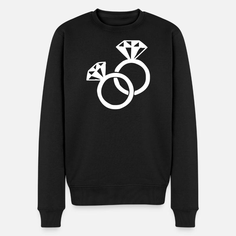 Die Diamantringe - Männer Premium Bio Pullover - Schwarz
