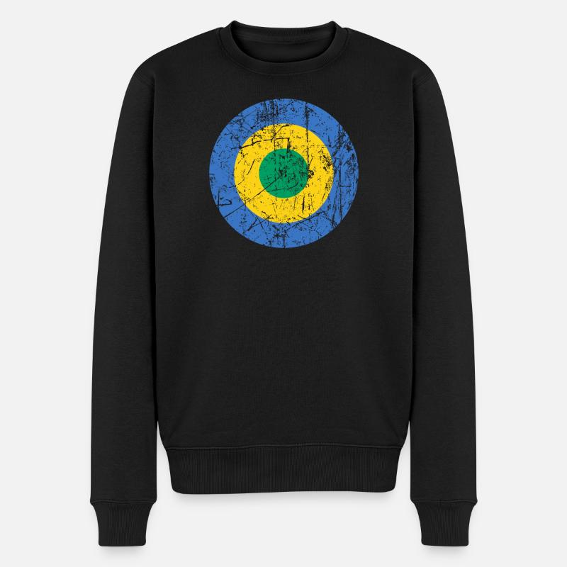 Cocarde d'aviation vintage du Gabon Afrique - Pull Premium bio Homme - noir