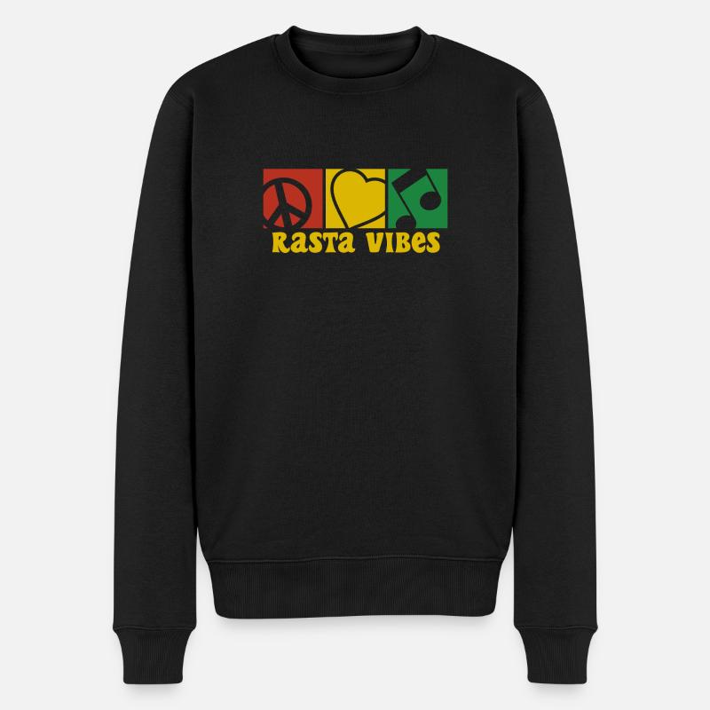 RASTA VIBES - Pull Premium bio Homme - noir