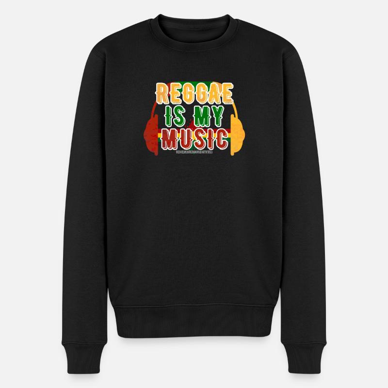 Le reggae est ma musique - Pull Premium bio Homme - noir