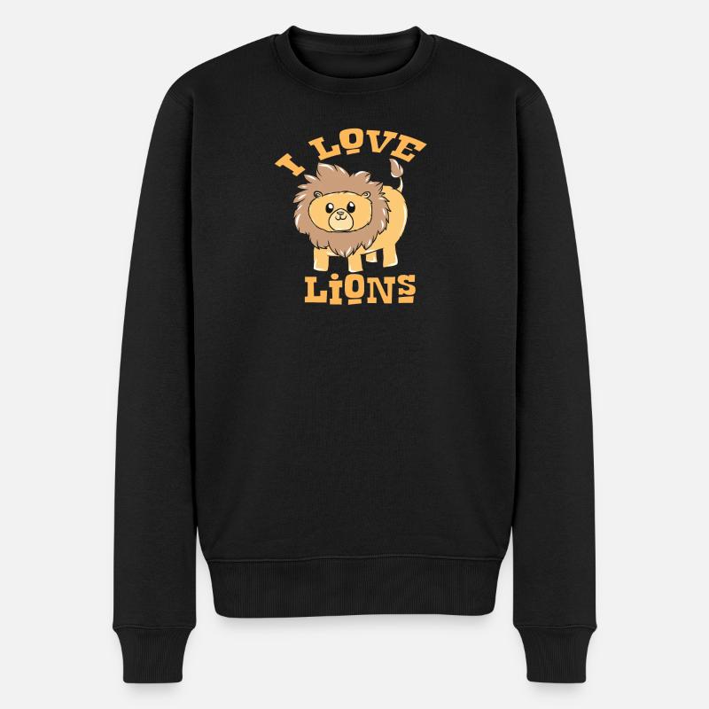 Safari - Männer Premium Bio Pullover - Schwarz