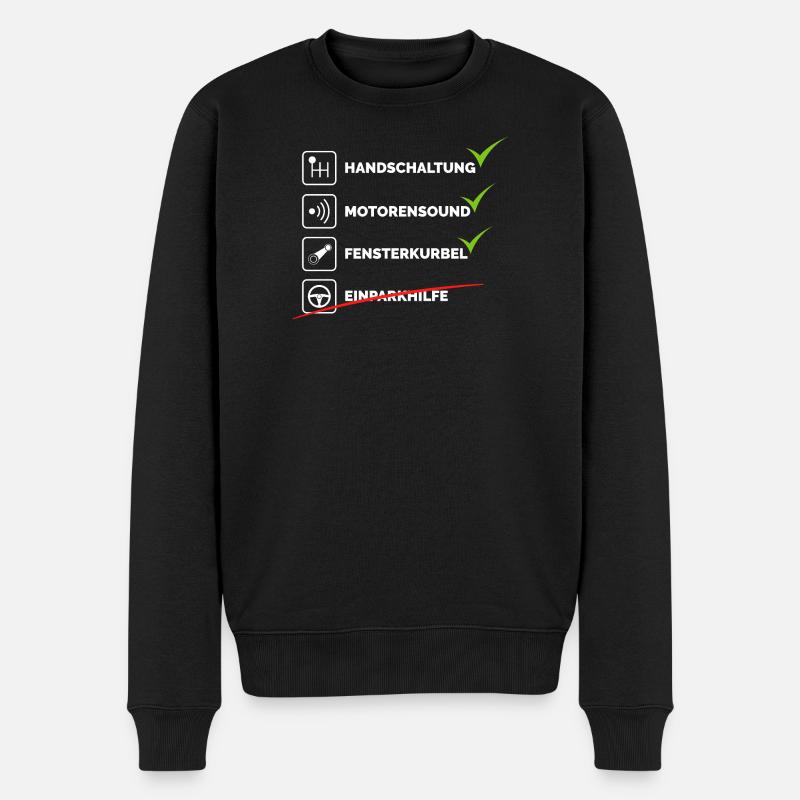 auto automobil oldtimer youngtimer Schaltung Autos - Männer Premium Bio Pullover - Schwarz