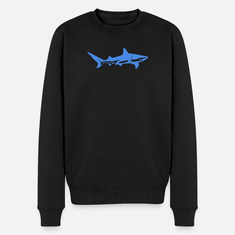 Requin bleu - Pull Premium bio Homme - noir