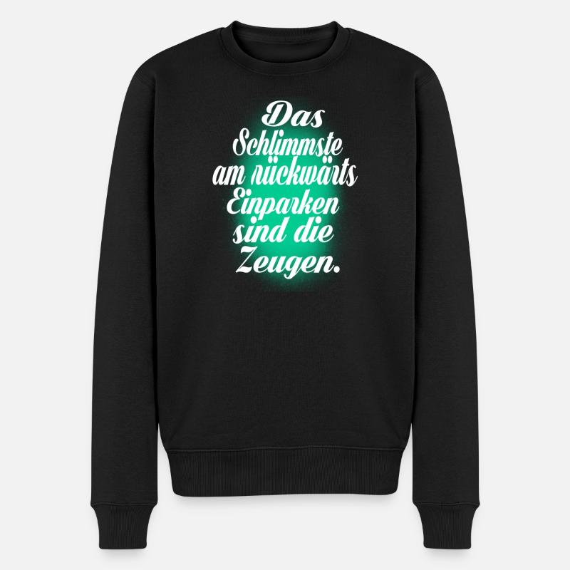 Einparken - Männer Premium Bio Pullover - Schwarz